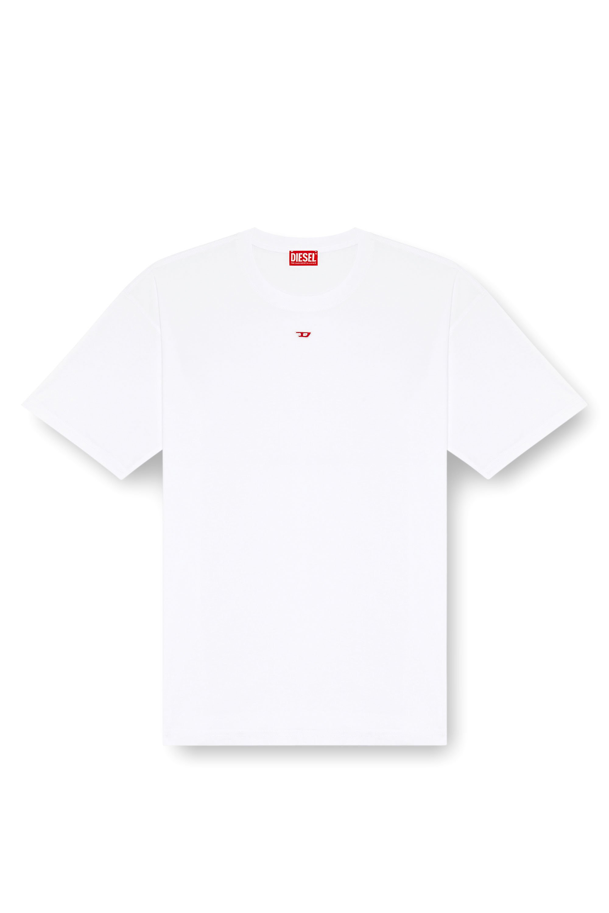 Diesel - T-BOXT-D, T-shirt con patch D ricamato Unisex in Bianco - 4