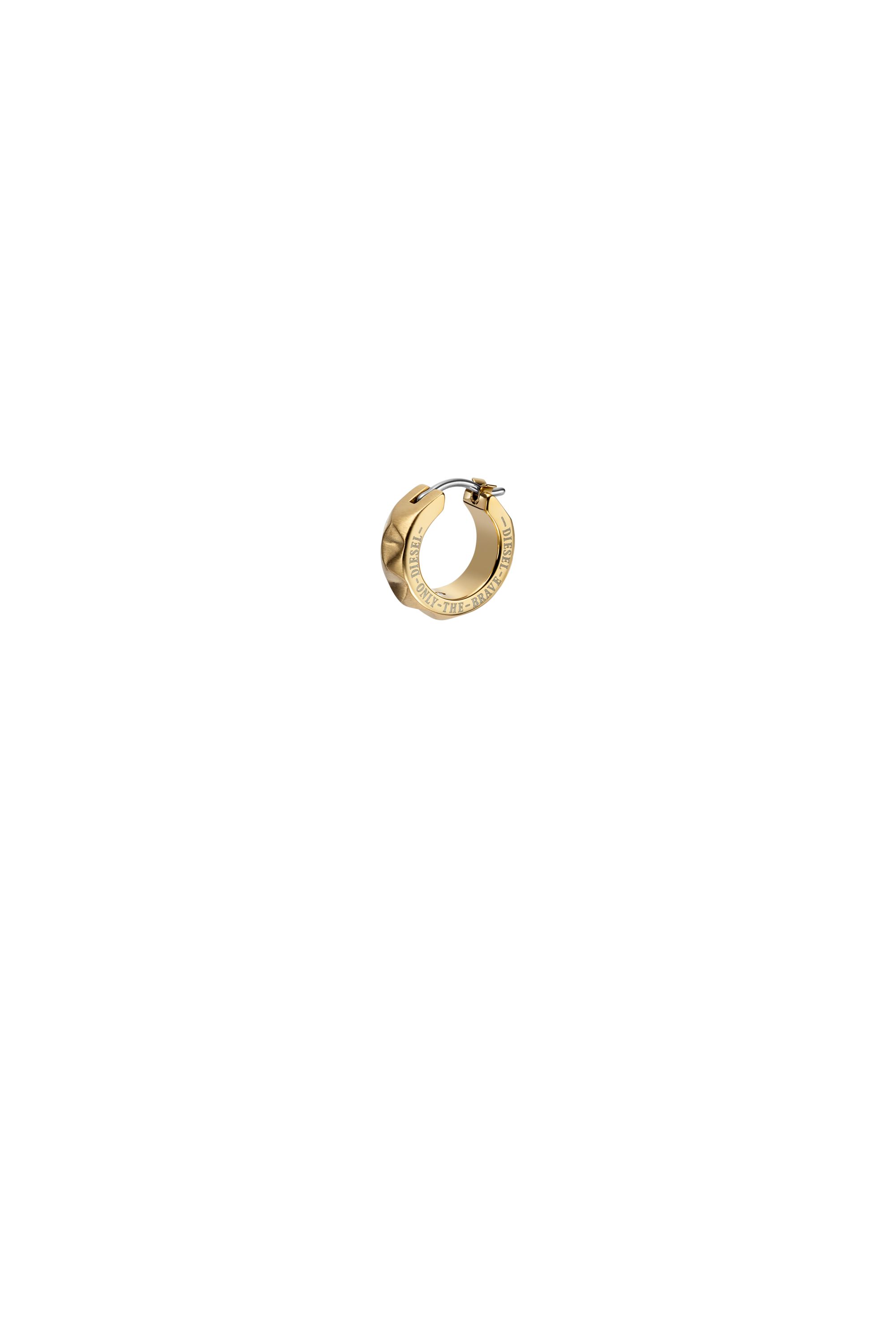 Diesel - DX1417, Orecchino a cerchio in acciaio dorato Unisex in Oro - 1