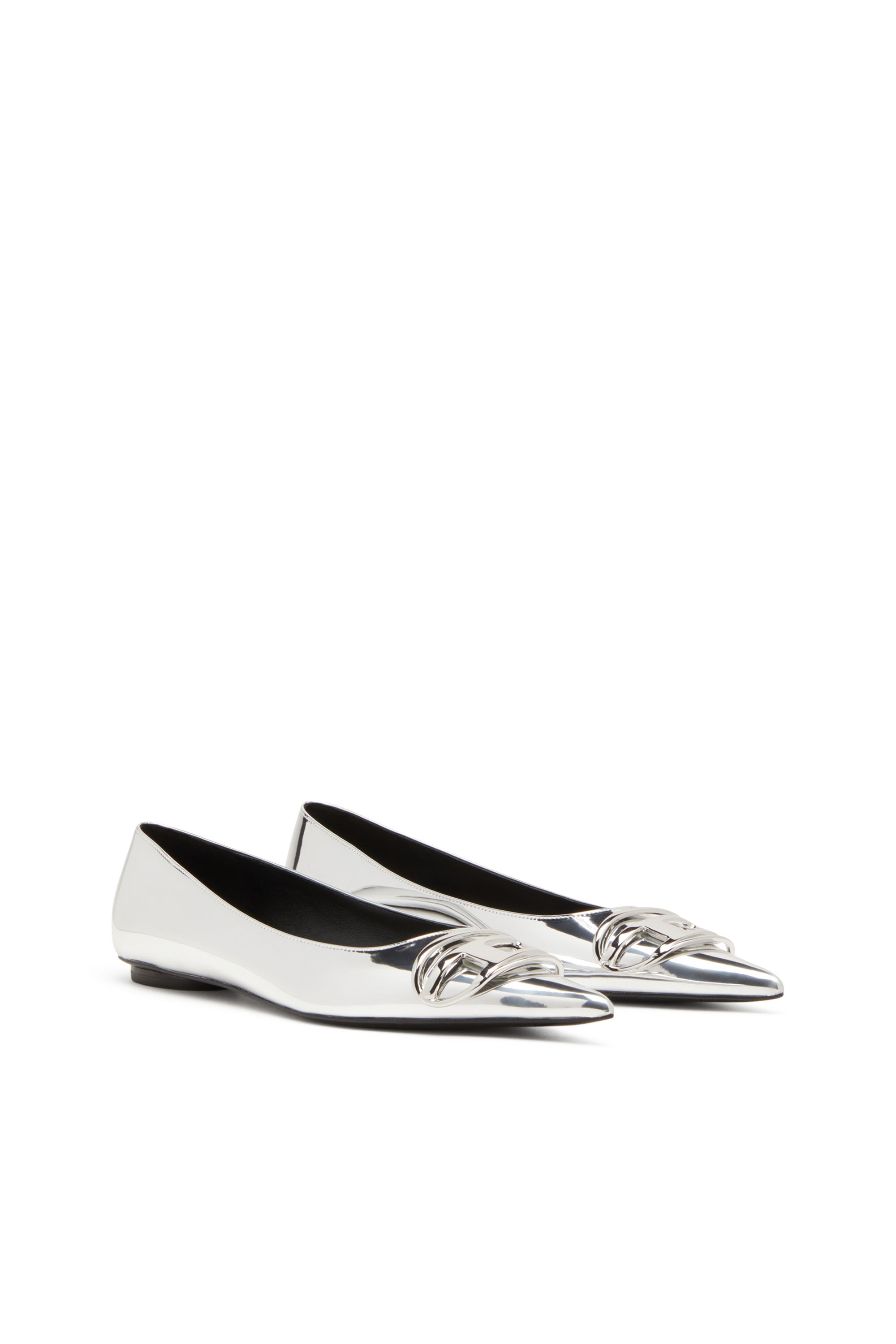Diesel - D-VENUS BAL, D-Venus-Ballerine effetto specchiato Donna in Argento - 2